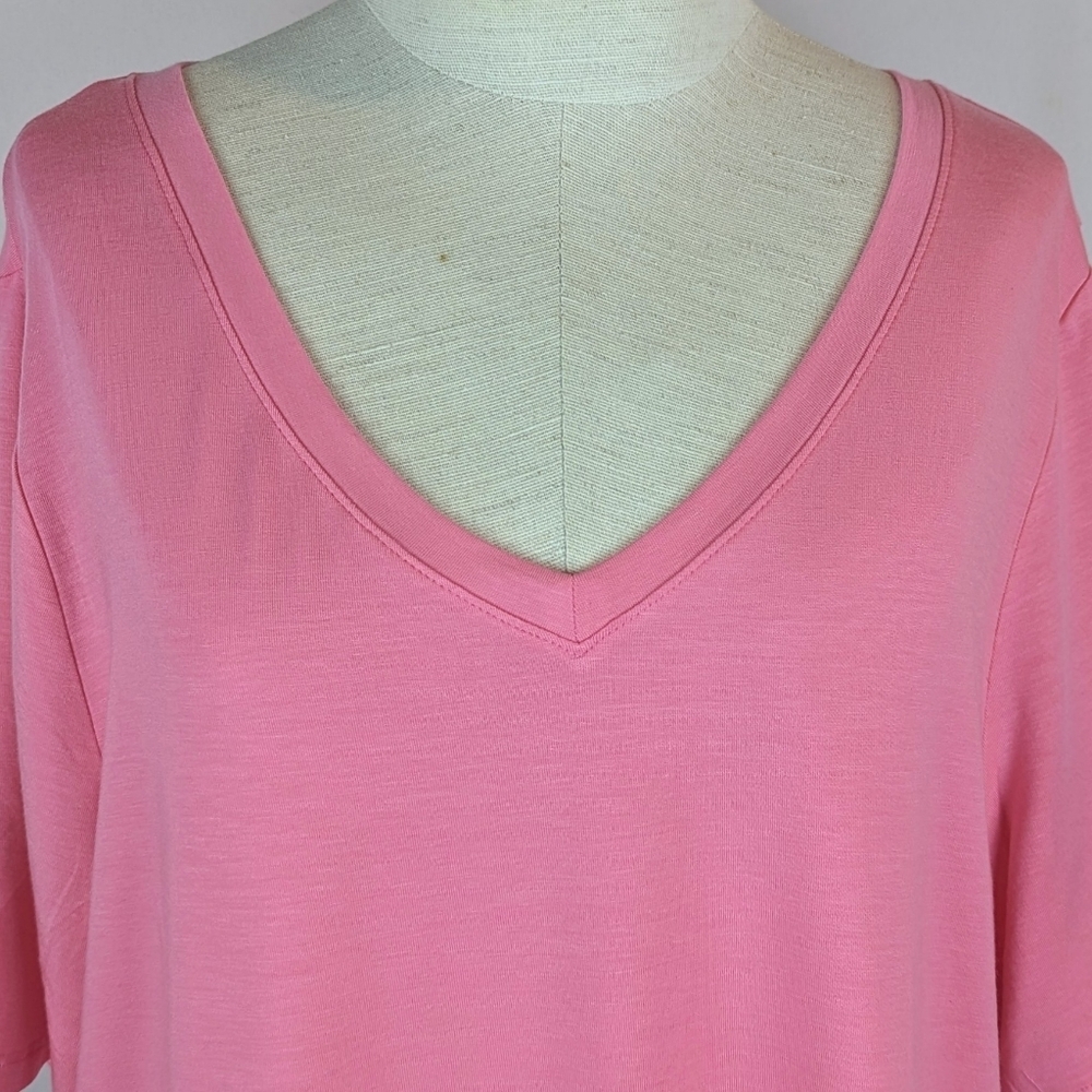 Athleta Nighttime Bliss Sleep Lounge T Short Sleeve Relaxed Fit Hot Pink XL NWT - Picture 4 of 13